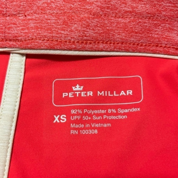 Peter Millar Golf Skort Activewear Pink Poppy Pockets Sun Protection Size XS - Picture 6 of 7
